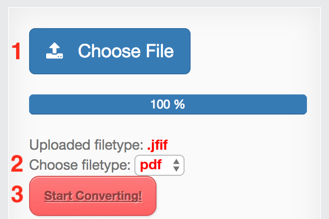 How to convert JFIF files online to PDF